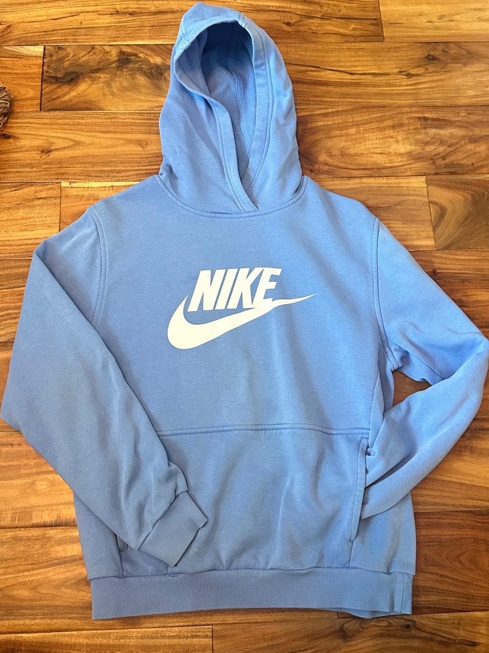 Nike Boys Light Blue Logo Hoodie Sweatshirt